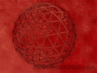 Geodesic Red 3D Screensaver screenshot